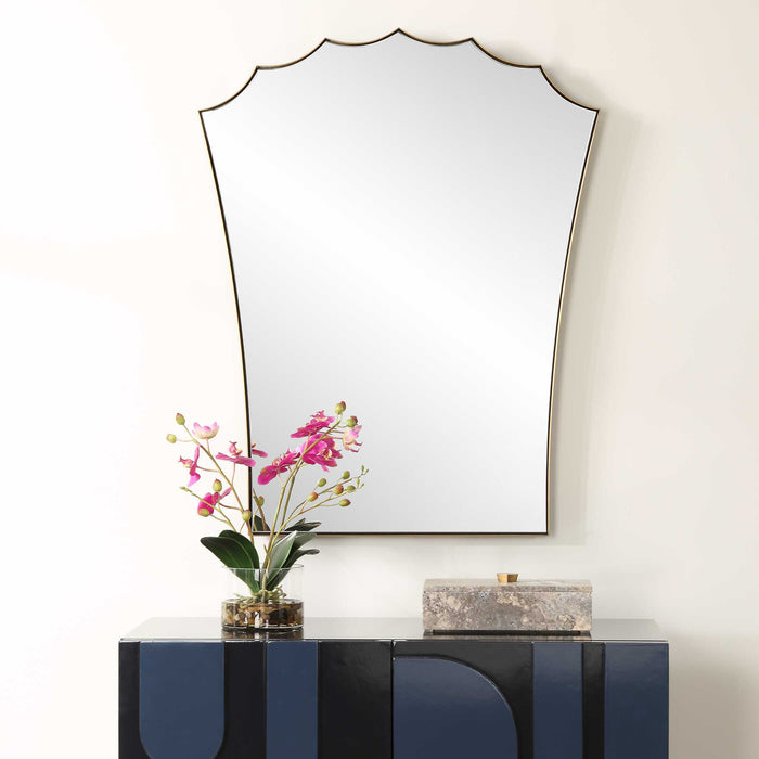 Monarch Mirror Antique Brass-Mirrors/Pictures-Uttermost-Lighting Design Store