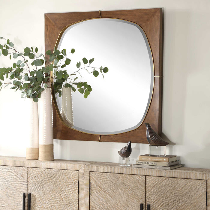 Garonne Mirror Plated Brass-Mirrors/Pictures-Uttermost-Lighting Design Store