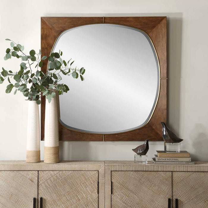 Garonne Mirror Plated Brass-Mirrors/Pictures-Uttermost-Lighting Design Store