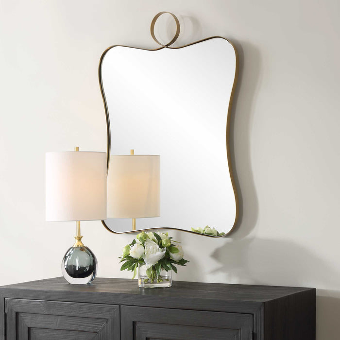 Talia Mirror Antique Brass-Mirrors/Pictures-Uttermost-Lighting Design Store