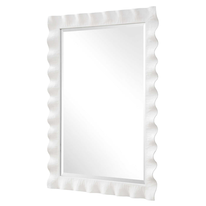 Haya Mirror White-Mirrors/Pictures-Uttermost-Lighting Design Store
