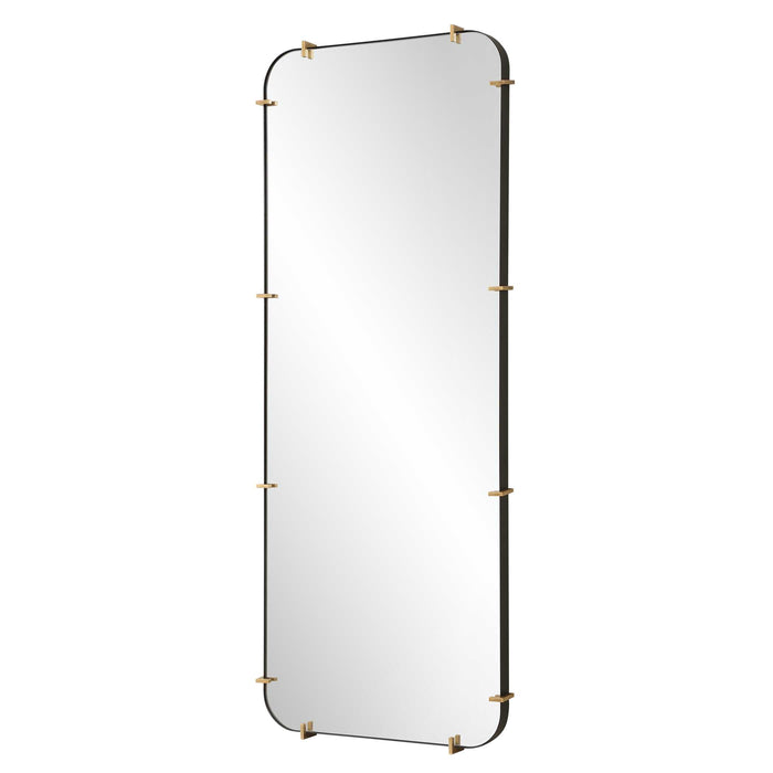Pali Mirror Antiqued Brushed Gold-Mirrors/Pictures-Uttermost-Lighting Design Store