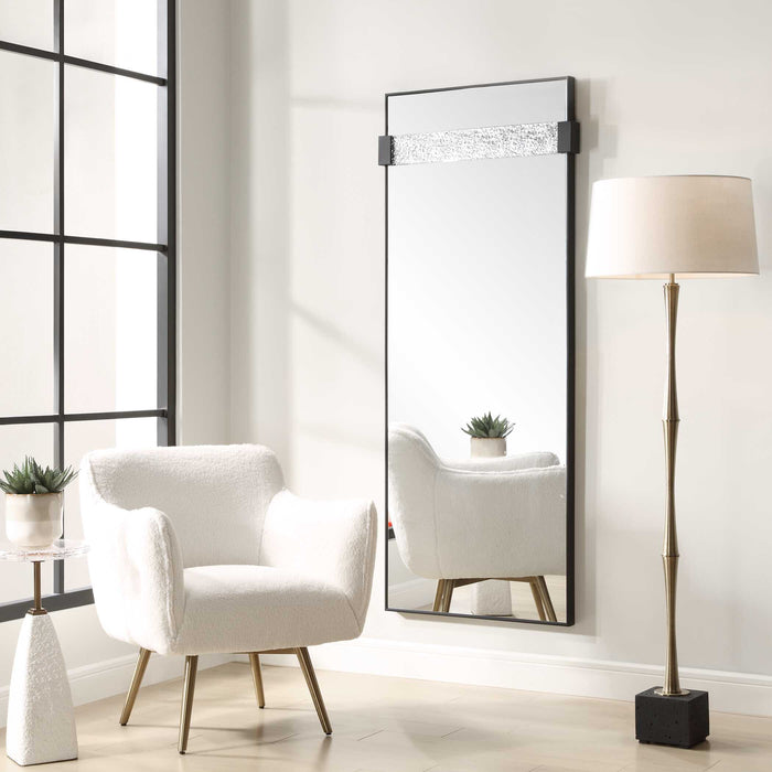 Stratton Mirror Satin Black-Mirrors/Pictures-Uttermost-Lighting Design Store
