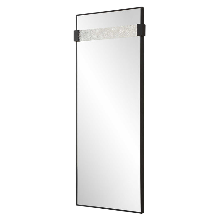 Stratton Mirror Satin Black-Mirrors/Pictures-Uttermost-Lighting Design Store