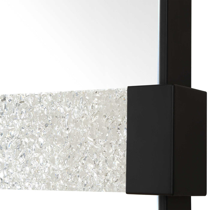 Stratton Mirror Satin Black-Mirrors/Pictures-Uttermost-Lighting Design Store