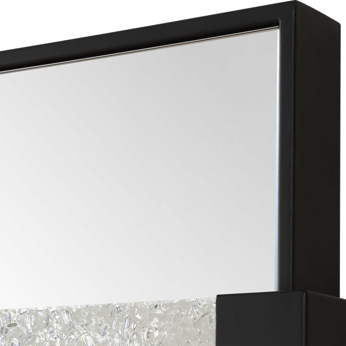 Stratton Mirror Satin Black-Mirrors/Pictures-Uttermost-Lighting Design Store