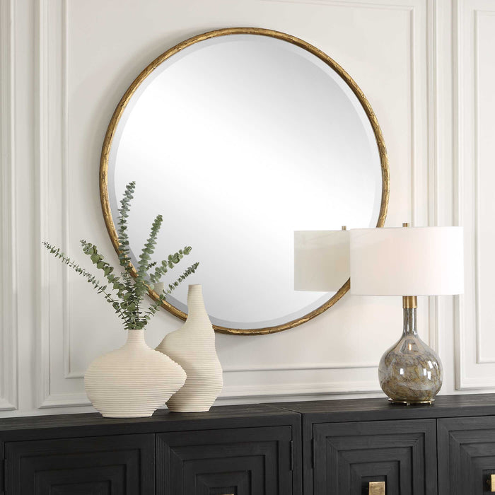 Sutton Mirror Aged Gold-Mirrors/Pictures-Uttermost-Lighting Design Store