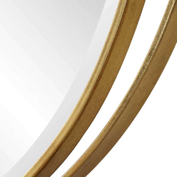 Rhodes Mirror Antiqued Gold Leaf-Mirrors/Pictures-Uttermost-Lighting Design Store