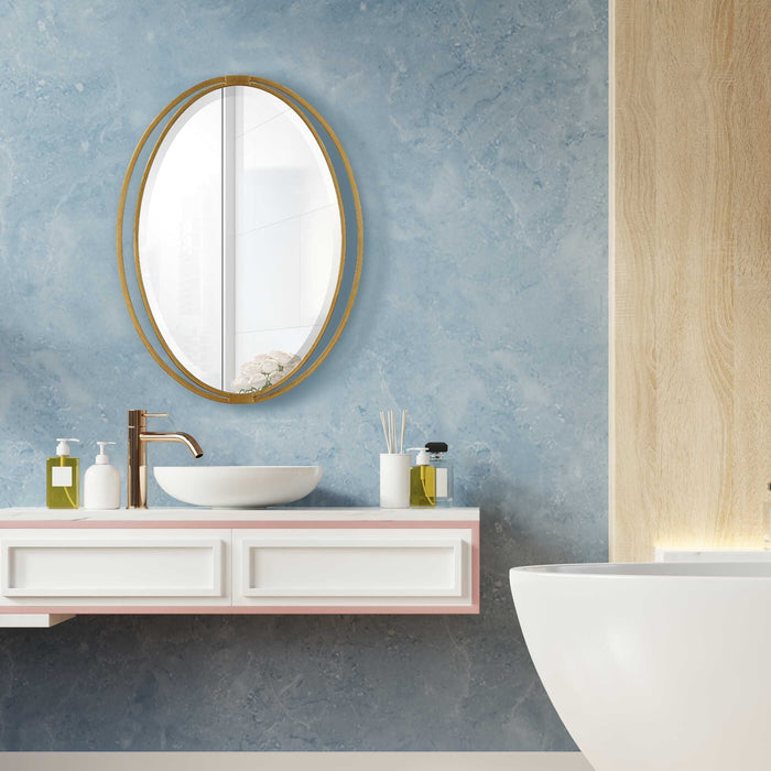 Rhodes Mirror Antiqued Gold Leaf-Mirrors/Pictures-Uttermost-Lighting Design Store