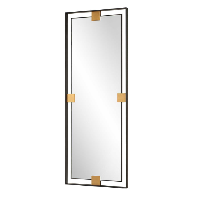 Cornerstone Mirror Brushed Brass-Mirrors/Pictures-Uttermost-Lighting Design Store