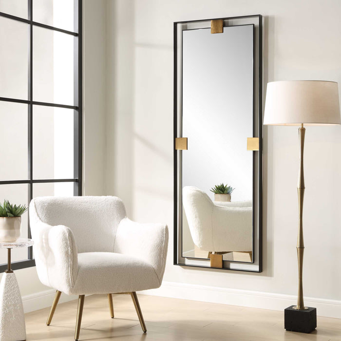 Cornerstone Mirror Brushed Brass-Mirrors/Pictures-Uttermost-Lighting Design Store