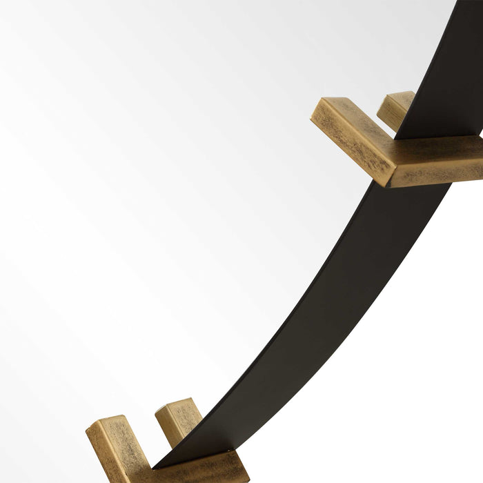 Pali Mirror Antiqued Brushed Gold-Mirrors/Pictures-Uttermost-Lighting Design Store