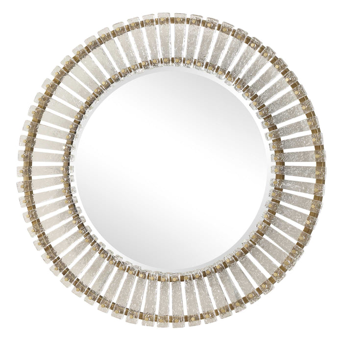 Denali Mirror Brushed Gold Iron-Mirrors/Pictures-Uttermost-Lighting Design Store