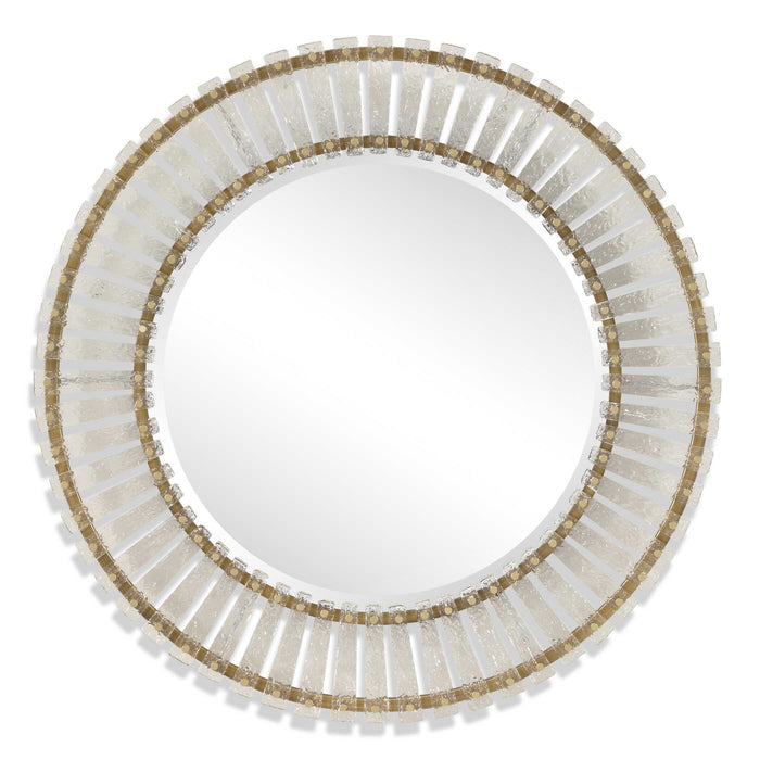 Denali Mirror Brushed Gold Iron-Mirrors/Pictures-Uttermost-Lighting Design Store