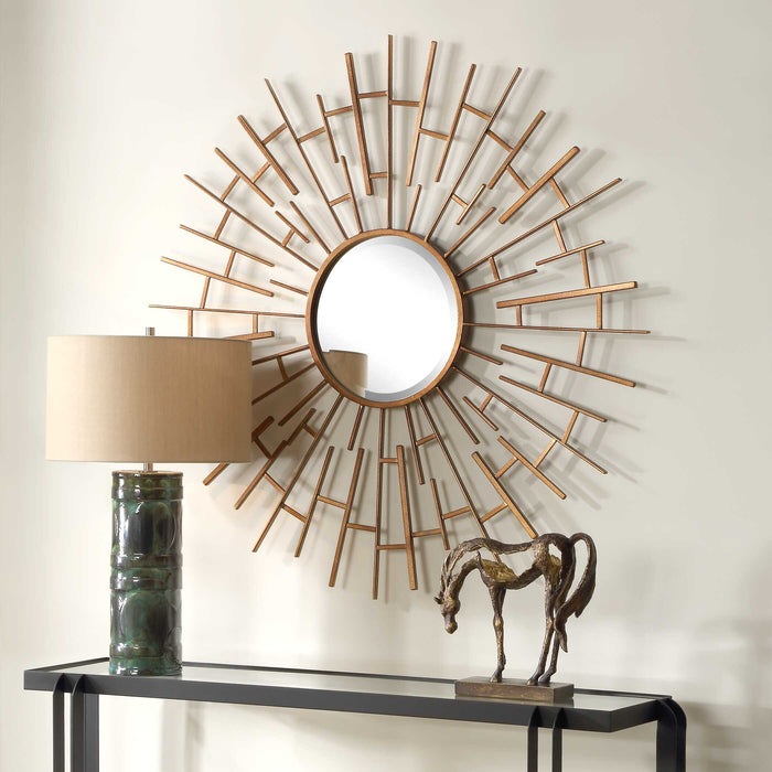Tangled Mirror Antiqued Golden Bronze-Mirrors/Pictures-Uttermost-Lighting Design Store