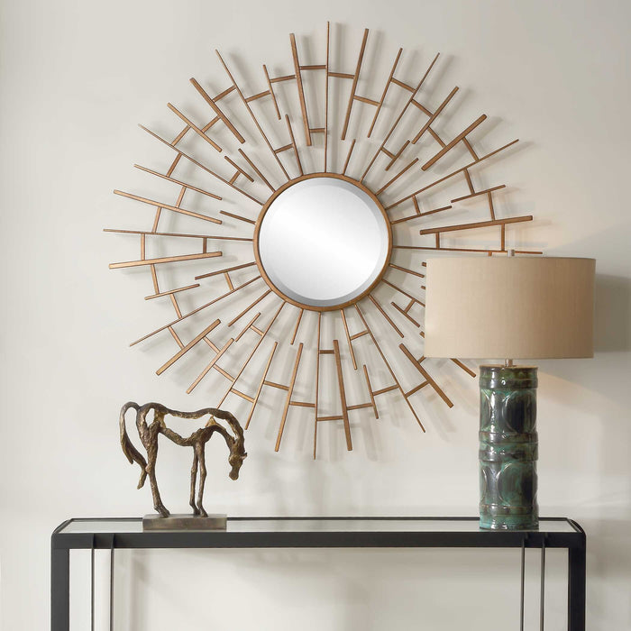 Tangled Mirror Antiqued Golden Bronze-Mirrors/Pictures-Uttermost-Lighting Design Store