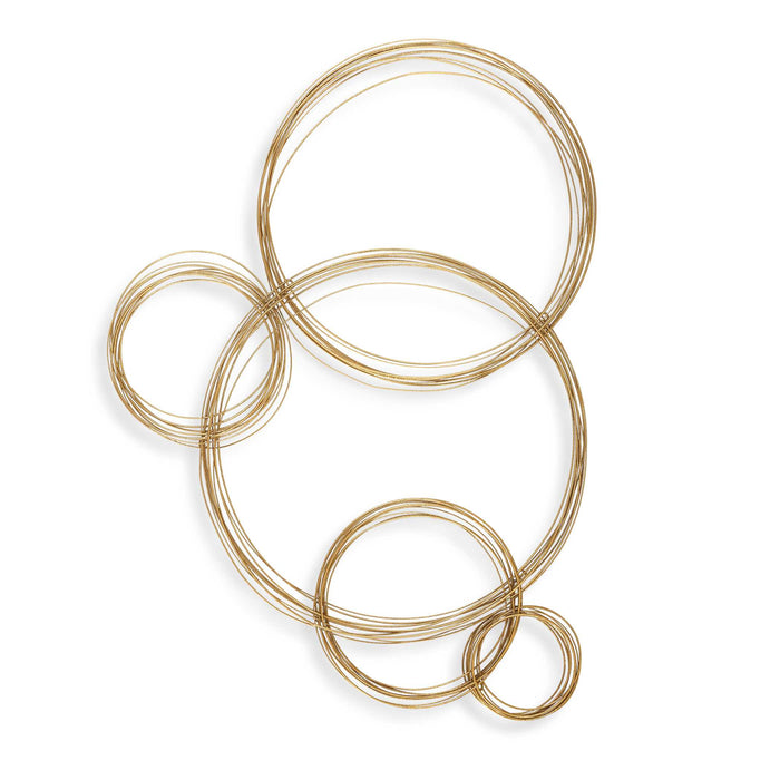 Golden Bubbles Wall Decor Antique Gold Leaf-Mirrors/Pictures-Uttermost-Lighting Design Store