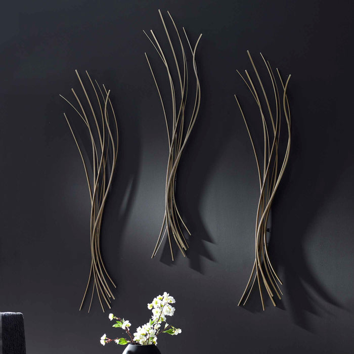 Frequencies Wall Decor Clean Silver Leaf-Mirrors/Pictures-Uttermost-Lighting Design Store