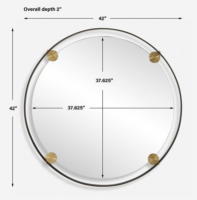 Radius Mirror Dark Bronze-Mirrors/Pictures-Uttermost-Lighting Design Store