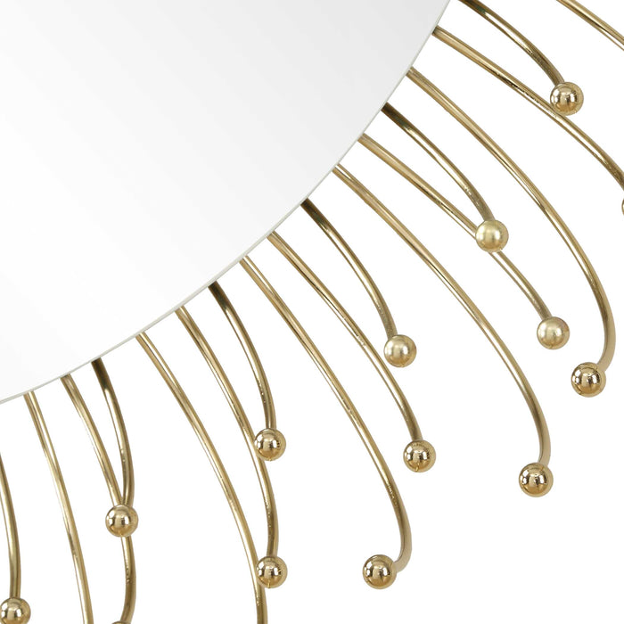 Aga Mirror Plated Gold-Mirrors/Pictures-Uttermost-Lighting Design Store