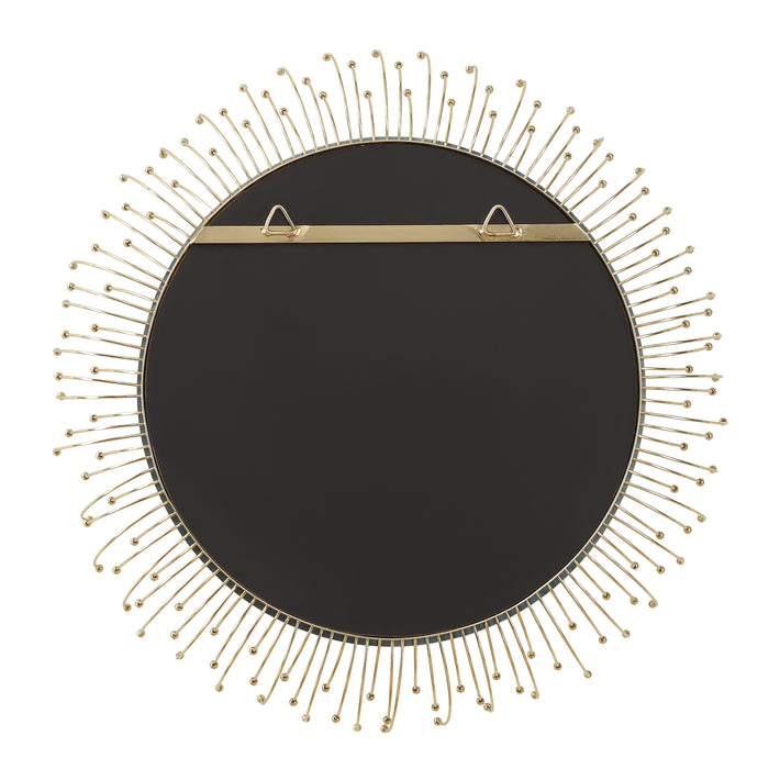 Aga Mirror Plated Gold-Mirrors/Pictures-Uttermost-Lighting Design Store