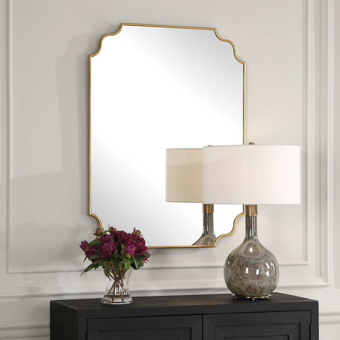 Lennyn Mirror Antiqued Gold Leaf-Mirrors/Pictures-Uttermost-Lighting Design Store