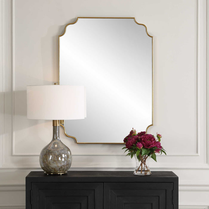 Lennyn Mirror Antiqued Gold Leaf-Mirrors/Pictures-Uttermost-Lighting Design Store