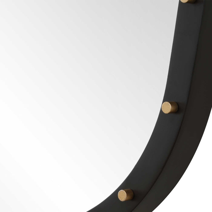 Benedo Mirror Matte Black Iron-Mirrors/Pictures-Uttermost-Lighting Design Store