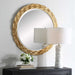 Celeste Mirror Antiqued Gold Leaf-Mirrors/Pictures-Uttermost-Lighting Design Store