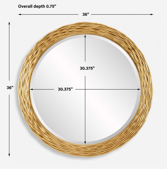 Celeste Mirror Antiqued Gold Leaf-Mirrors/Pictures-Uttermost-Lighting Design Store