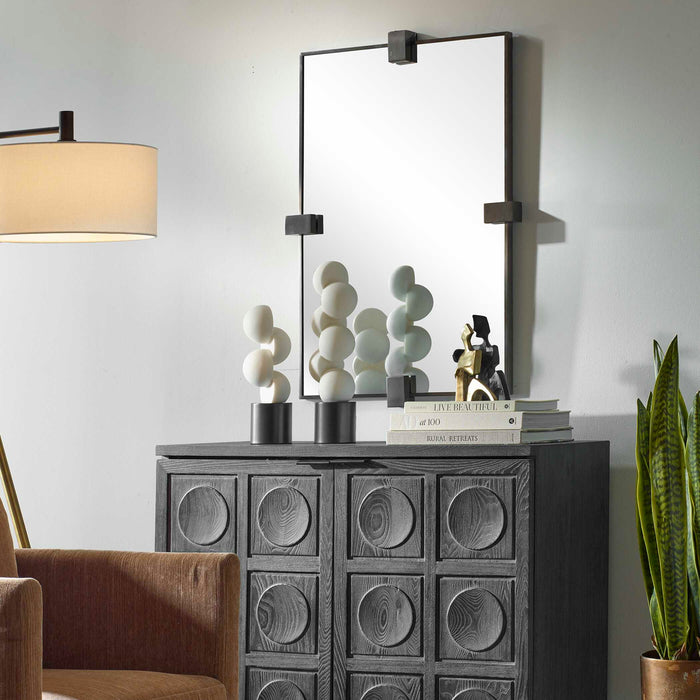 Bateau Mirror Brushed Gun Metal-Mirrors/Pictures-Uttermost-Lighting Design Store
