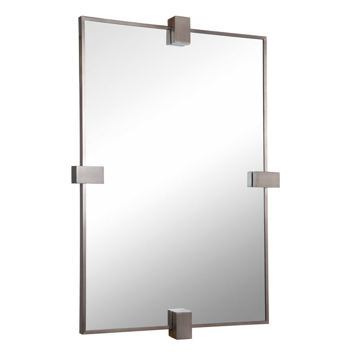 Bateau Mirror Brushed Gun Metal-Mirrors/Pictures-Uttermost-Lighting Design Store