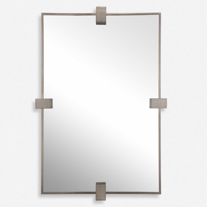 Bateau Mirror Brushed Gun Metal-Mirrors/Pictures-Uttermost-Lighting Design Store