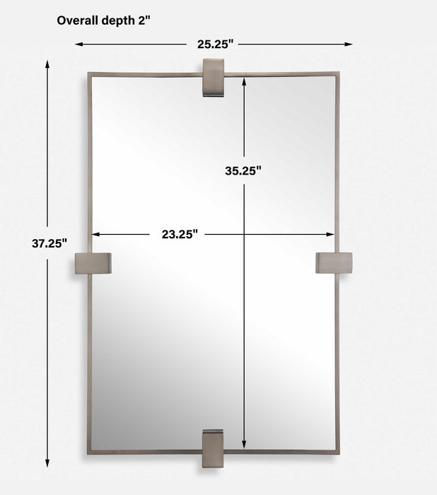 Bateau Mirror Brushed Gun Metal-Mirrors/Pictures-Uttermost-Lighting Design Store