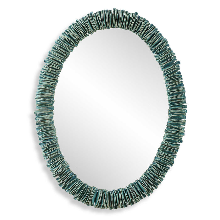 Bonaire Mirror Blue Glaze-Mirrors/Pictures-Uttermost-Lighting Design Store