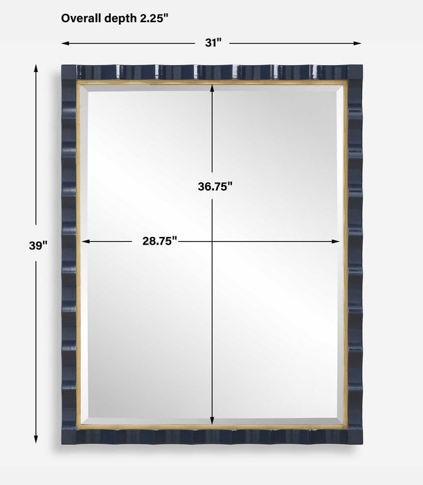 Gulf Mirror Gold Leaf-Mirrors/Pictures-Uttermost-Lighting Design Store