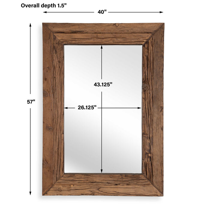 Rennick Mirror Rustic Pine Wood-Mirrors-Uttermost-Lighting Design Store