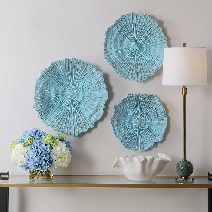 Ocean Gems Wall Decor Set/3 Ocean Blue-Mirrors/Pictures-Uttermost-Lighting Design Store
