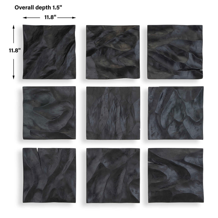 Malosi Wall Decor, Set/9 Matte Black-Home Accents-Uttermost-Lighting Design Store