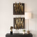 Crosshatch Wall Decor Set/2 Antique Gold-Mirrors/Pictures-Uttermost-Lighting Design Store