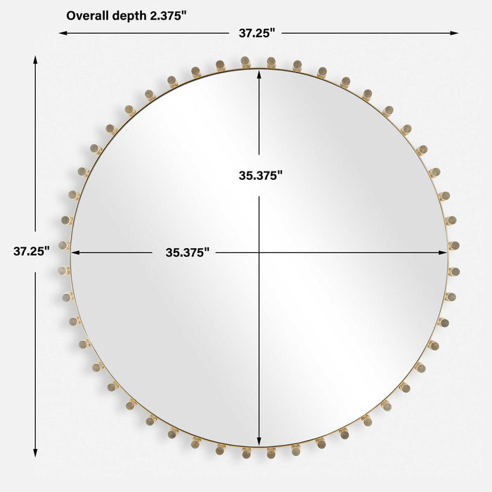 Avelyne Mirror Antique Brass-Mirrors/Pictures-Uttermost-Lighting Design Store