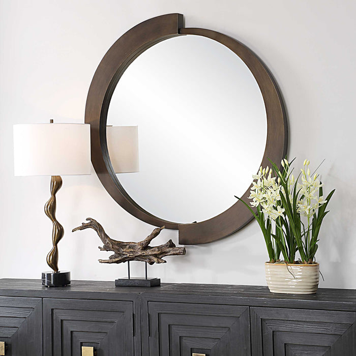 Reverse Mirror Brushed Bronze-Mirrors/Pictures-Uttermost-Lighting Design Store