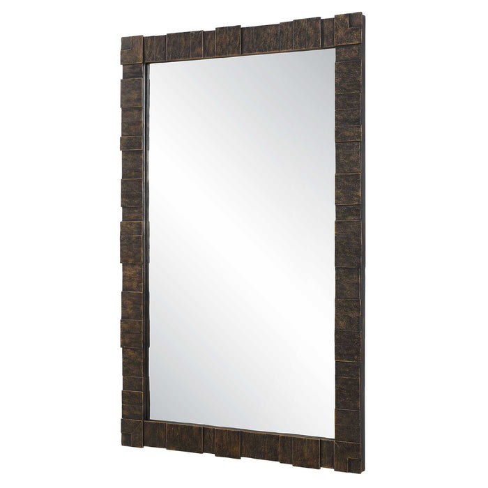 Bustelo Mirror Distressed Dark Bronze-Mirrors/Pictures-Uttermost-Lighting Design Store
