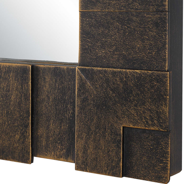 Bustelo Mirror Distressed Dark Bronze-Mirrors/Pictures-Uttermost-Lighting Design Store