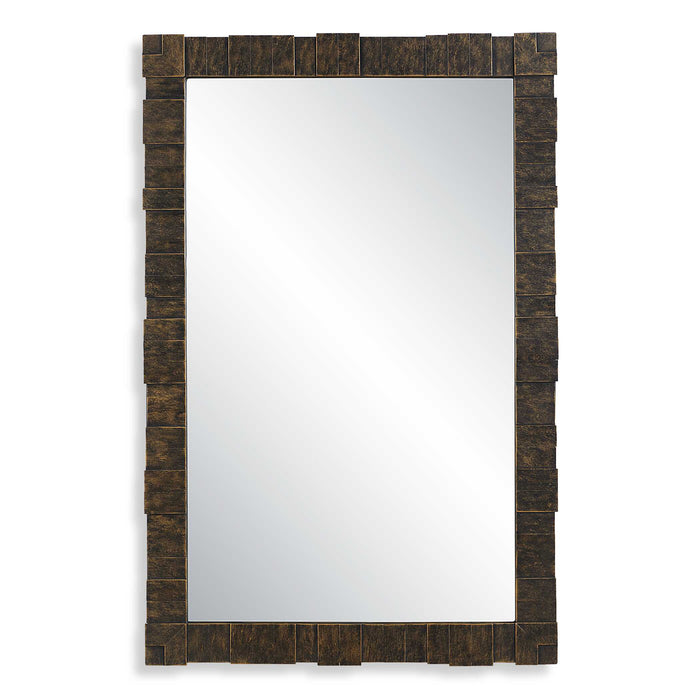 Bustelo Mirror Distressed Dark Bronze-Mirrors/Pictures-Uttermost-Lighting Design Store