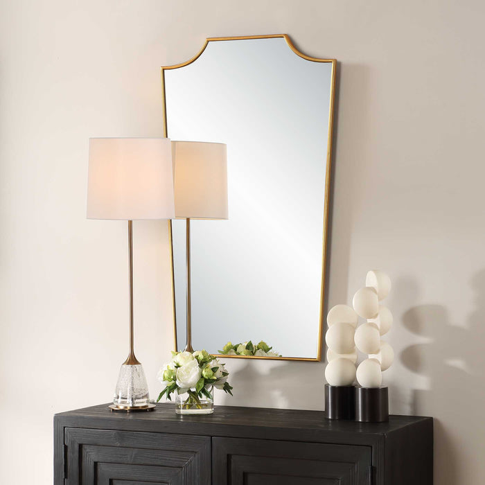 Demure Mirror Antiqued Gold Leaf-Mirrors/Pictures-Uttermost-Lighting Design Store