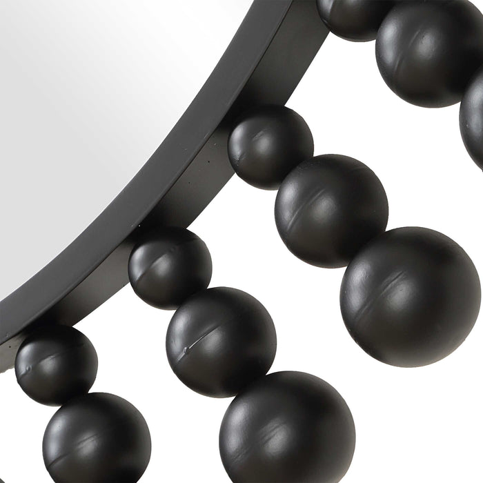 Aziel Mirror Satin Black-Mirrors-Uttermost-Lighting Design Store