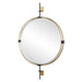 Guardrail Mirror Antique Brass-Mirrors/Pictures-Uttermost-Lighting Design Store
