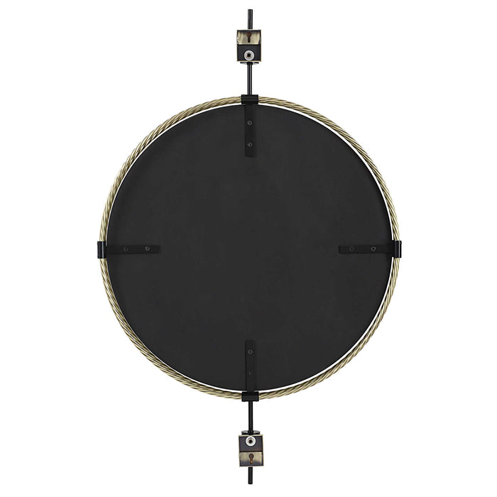 Guardrail Mirror Antique Brass-Mirrors/Pictures-Uttermost-Lighting Design Store