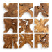 Talia Wall Decor Set/9 Natural Teak Wood-Mirrors/Pictures-Uttermost-Lighting Design Store